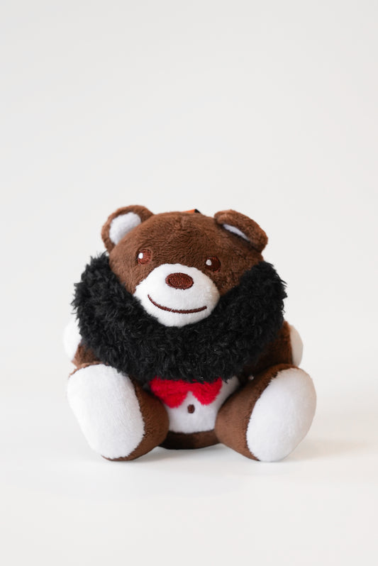 Keychain size dark brown baebear